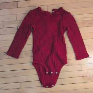 Carter's 24mo long-sleeved red bodysuit